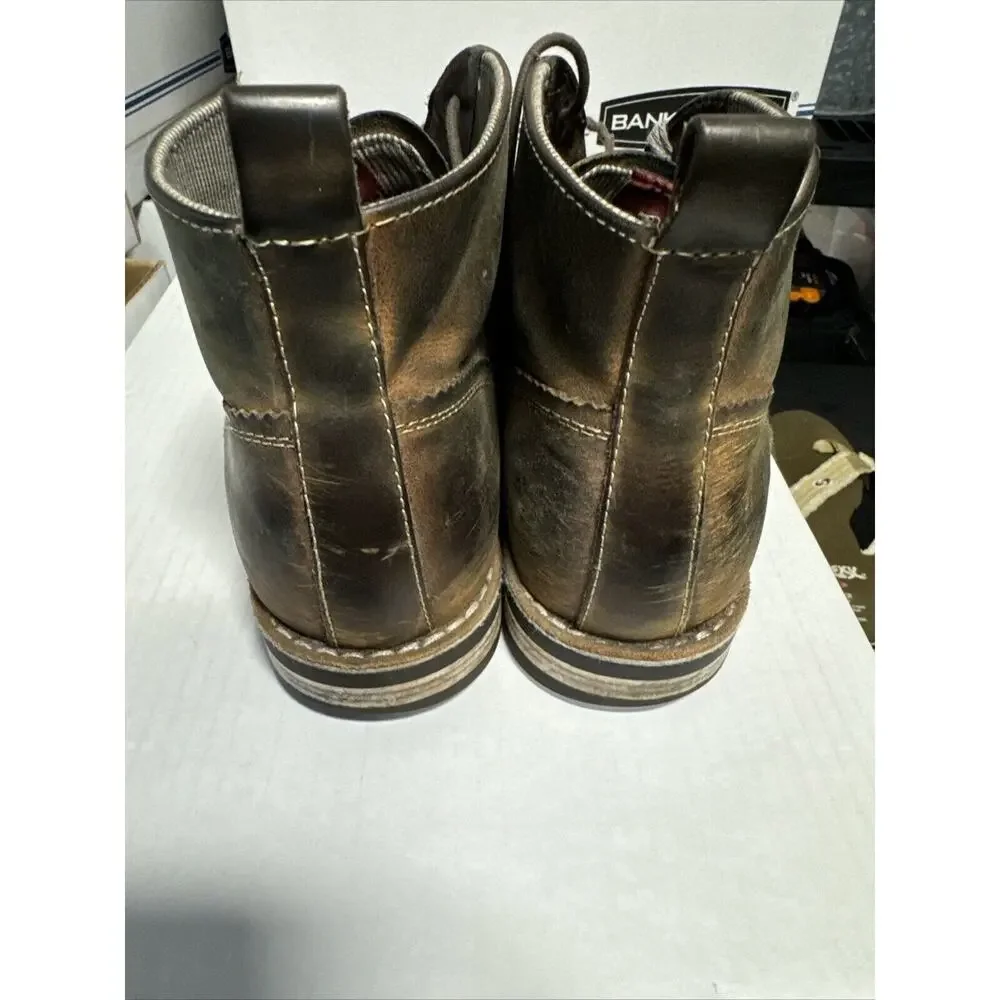 Penguin Boots Mens 12 Brown Leather Desert Merle 3 Eyelet Rubber Sole Chukka
